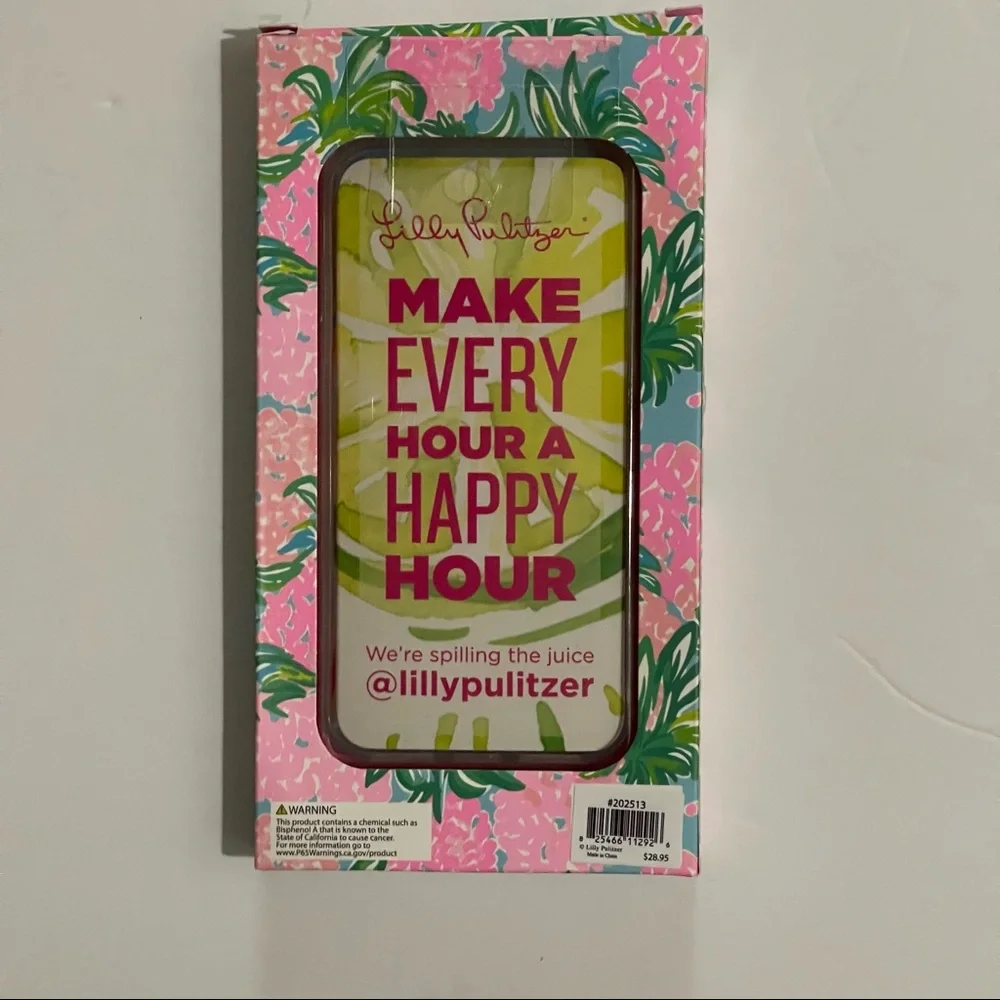Lilly Pulitzer iPhone X/XS glitter case in Pineapple Shake new